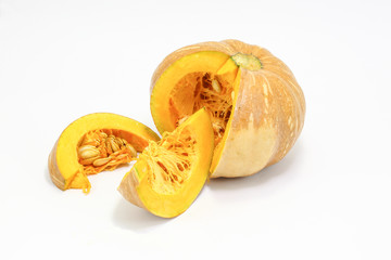 Yellow sweet ripe pumpkin