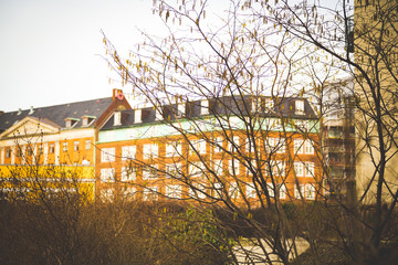 typical buildings colors of Copenhagen houses