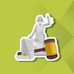Law and Justice icon design, vector illustration