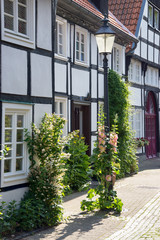 Fototapeta na wymiar Fachwerkhaus in der Altstadt von Rheda, Nordrhein-Westfalen