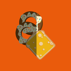 Breakfast design , vector illustration