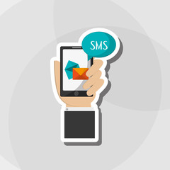 SMS icon design, vector illustration