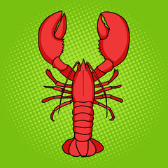 Lobster pop art style vector