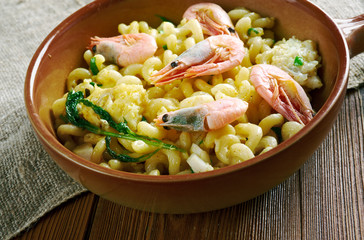 Fideua seafood dish.