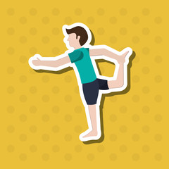 Fototapeta na wymiar Yoga icon design, vector illustration