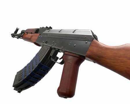 akm assault rifle 3d illustration