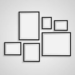 Blank frame on a white background. Vector