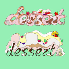 Illustration of two inscriptions dessert