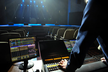 Free stage with lights