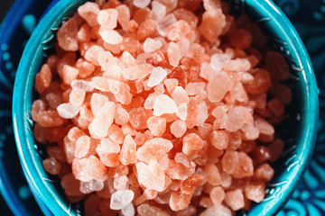 Fototapeta na wymiar Himalayan Pink Salt Crystals Close Up