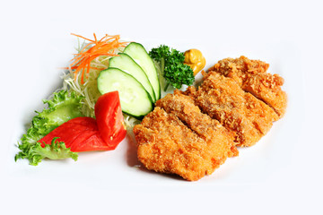 KUSHI - KATSU : Deep Fried Pork Tenderloin with Bread Crumbs 