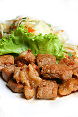 Specail meat grilled steak with vegetables