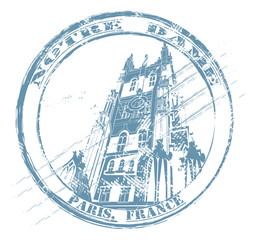 City stamps collection Notre Dame