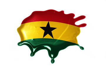 blot with national flag of ghana