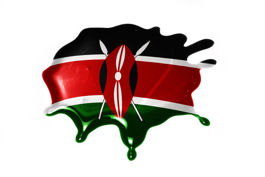 blot with national flag of kenya