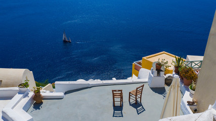 Paradise sea view on the island of Thira