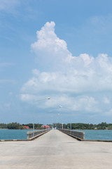 Concrete walkway connecting to the Beach