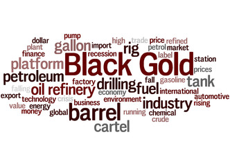 Black Gold, word cloud concept 3