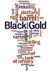 Black Gold, word cloud concept 4
