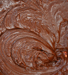 Chocolate cream closeup