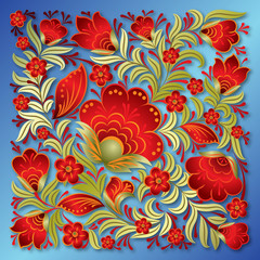 abstract summer floral ornament