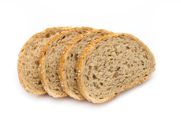 Bread isolated on the white background.