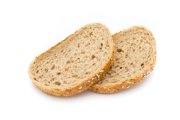 Bread isolated on the white background.