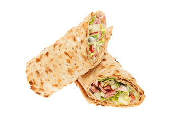Sandwich wraps isolated