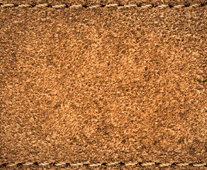 stitched suede