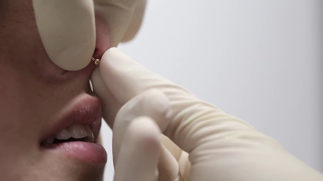 19 Years old girl having septum piercing