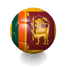 Football soccer ball with a national flag texture