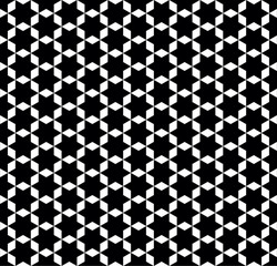 Fototapeta premium Seamless geometric star pattern background wallpaper