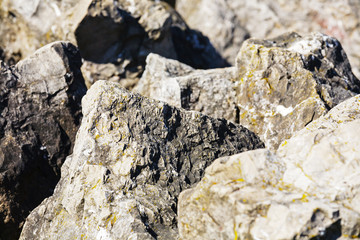 Huge stone boulders