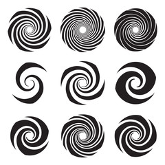 Optical Art Spirals and Swirls
