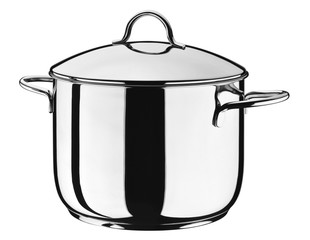 Steel pot with lid