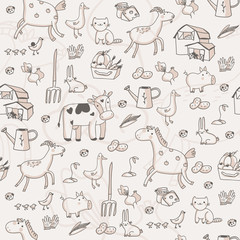 Seamless vector floral pattern, vector illustration