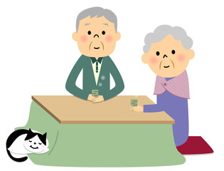 Obraz premium シニア夫婦 ほっこり