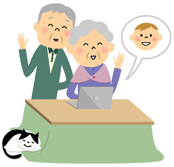 シニア夫婦 パソコン