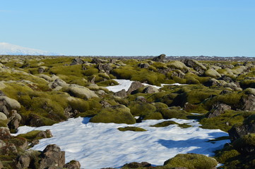 Volcano Snow covered Lava - Iceland