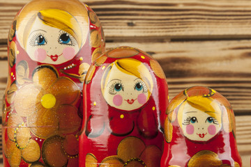 Matrioshka or  babushkas dolls