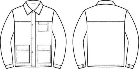 Work jacket. Front and back