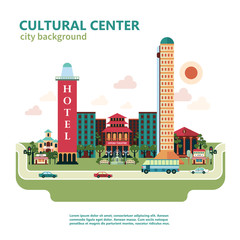 Fototapeta premium Cultural Center City Background