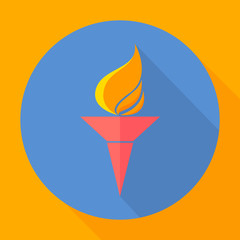 Vector icons in flat design on the theme sport.