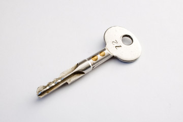 Key on white background