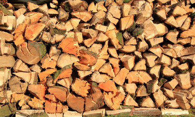 Holzstapel, Brennholz, Hintergrund