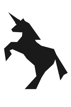 abstract unicorn silhouette