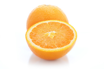 Orange fruit isolated on white background