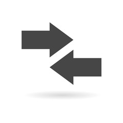 Right Left arrow sign icon