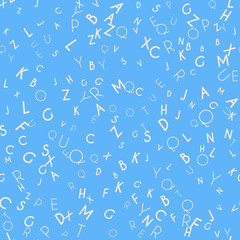 Random letters seamless pattern