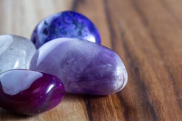 polished stones up close